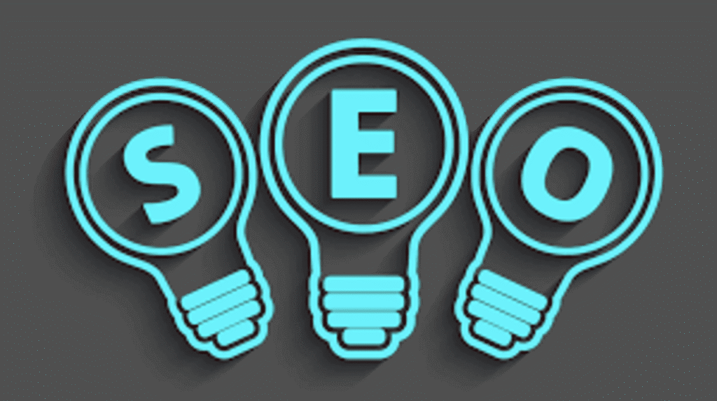 SEO-services (1) Creative illustration of the word "SEO" glowing inside a light bulb, symbolizing innovative digital marketing ideas and search engine optimization strategies.