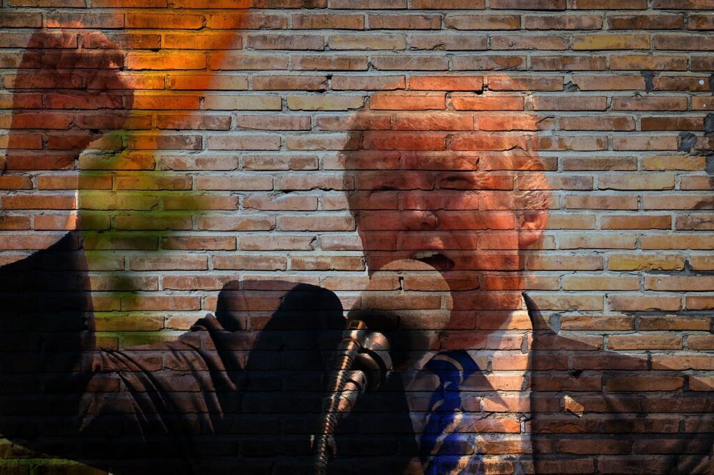 Donald J. Trump delivering a speech during a public event.