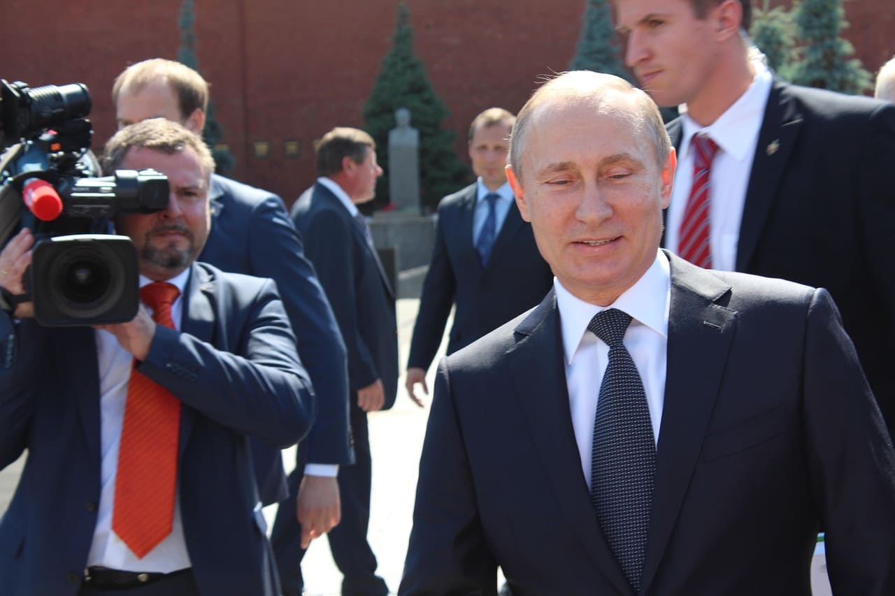 Vladimir Putin, President of Russia, pictured during a formal event.