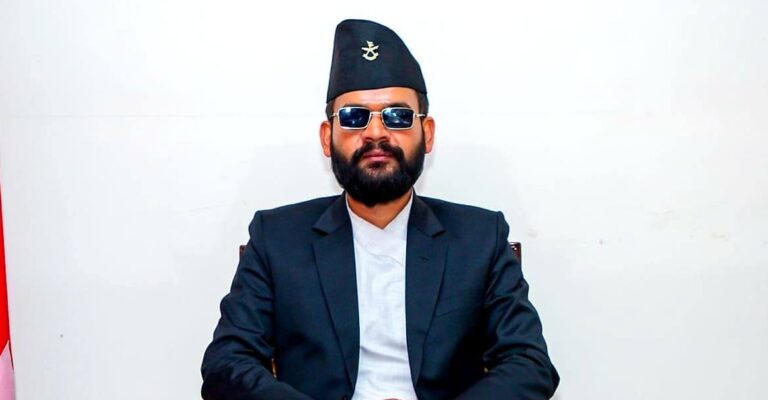 Balendra Shah, political leader and potential next Prime Minister of Nepal, addressing a crowd with confidence.