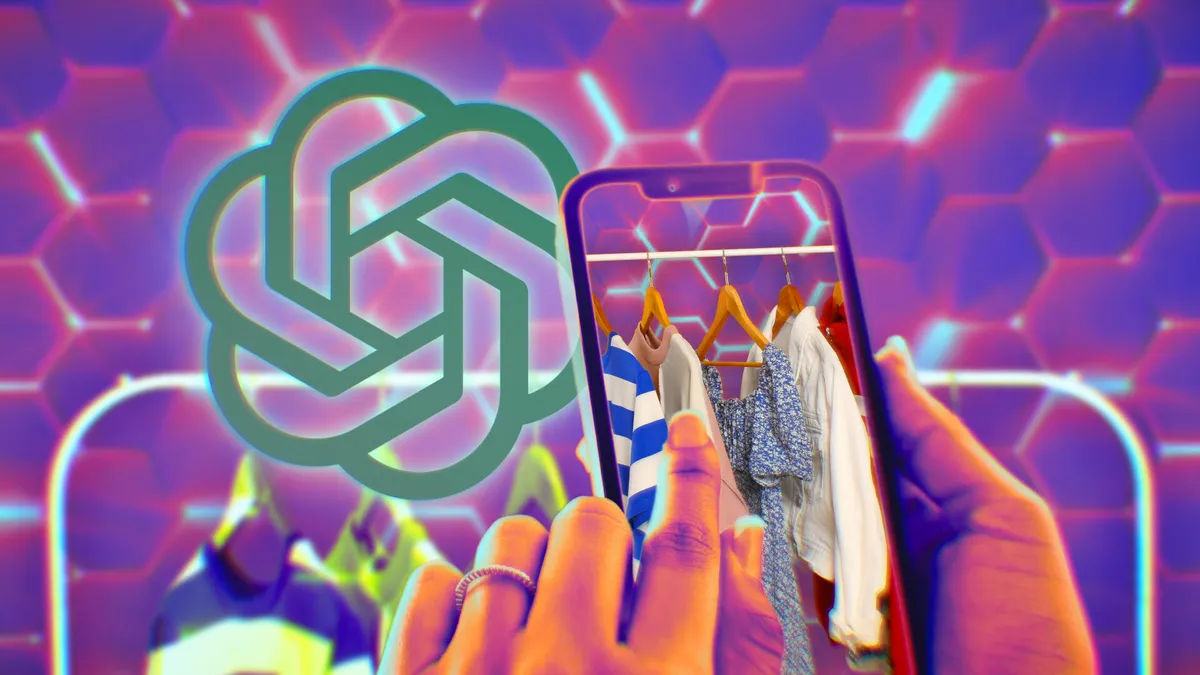 ChatGPT Instant Checkout showing AI-powered product search, price comparison, reviews, and in-chat purchasing experience.