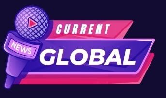 Logo of Current Global News featuring a modern design with bold text and globe icon.